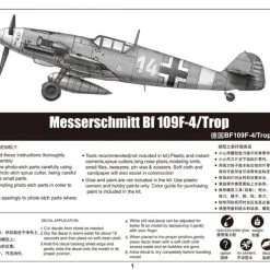 02293 | Trumpeter 1/32 Messerschmitt Bf 109F-4/Trop Fighter Scaled Plastic Model Kit -Outlet Crafted Scale Store TRU 02293 55 1200x800 1