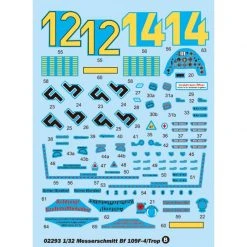 02293 | Trumpeter 1/32 Messerschmitt Bf 109F-4/Trop Fighter Scaled Plastic Model Kit -Outlet Crafted Scale Store TRU 02293 56 1200x800 1