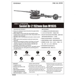 02338 | Trumpeter 1/35 Soviet Br-2 152mm Gun M1935 Self-Propelled Gun Scaled Plastic Model Kit -Outlet Crafted Scale Store TRU 02338 52 1200x800 1