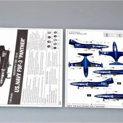 02834 | Trumpeter 1/48 US Navy F9F-3 Panther Fighter Jet Scaled Plastic Model Kit -Outlet Crafted Scale Store TRU 02834 53 1200x800 1