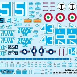 02882 | Trumpeter 1/48 H-34 Navy Rescue Helicopter Scaled Plastic Model Kit -Outlet Crafted Scale Store TRU 02882 03 1200x800 1