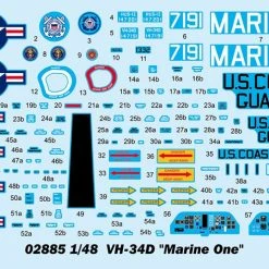02885 | Trumpeter 1/48 USAF VH-34D "Marine One" Helicopter Scaled Plastic Model Kit -Outlet Crafted Scale Store TRU 02885 02 1200x800 1