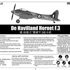 02894 | Trumpeter 1/48 De Havilland Hornet F.3 Fighter Scaled Plastic Model Kit -Outlet Crafted Scale Store TRU 02894 60 1200x800 1