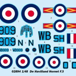 02894 | Trumpeter 1/48 De Havilland Hornet F.3 Fighter Scaled Plastic Model Kit -Outlet Crafted Scale Store TRU 02894 65 1200x800 1