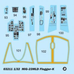 03211 | Trumpeter 1/32 MiG-23MLD Flogger-K Fighter Jet Scaled Plastic Model Kit -Outlet Crafted Scale Store TRU 03211 03 1200x800 1