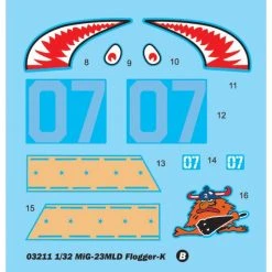 03211 | Trumpeter 1/32 MiG-23MLD Flogger-K Fighter Jet Scaled Plastic Model Kit -Outlet Crafted Scale Store TRU 03211 04 1200x800 1