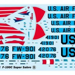 03221 | Trumpeter 1/32 USAF F-100C Super Sabre Fighter Jet Scaled Plastic Model Kit -Outlet Crafted Scale Store TRU 03221 03 1200x800 1