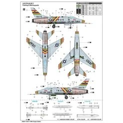 03221 | Trumpeter 1/32 USAF F-100C Super Sabre Fighter Jet Scaled Plastic Model Kit -Outlet Crafted Scale Store TRU 03221 06 1200x800 1