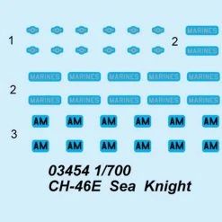 03454 | Trumpeter 1/700 CH-46E Sea Knight Helicopter (6Pcs) For Aircraft Carrier Scaled Plastic Model Kit -Outlet Crafted Scale Store TRU 03454 53 1200x800 1