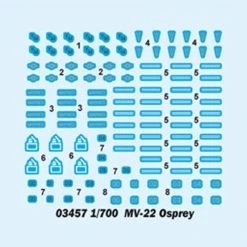 03457 | Trumpeter 1/700 MV-22 Osprey Helicopter (6Pcs) For Aircraft Carrier Scaled Plastic Model Kit -Outlet Crafted Scale Store TRU 03457 53 1200x800 1
