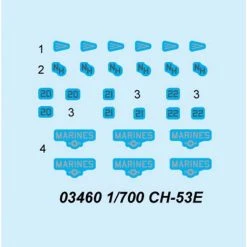 03460 | Trumpeter 1/700 CH-53E Helicopter (6Pcs) For Aircraft Carrier Scaled Plastic Model Kit -Outlet Crafted Scale Store TRU 03460 53 1200x800 1