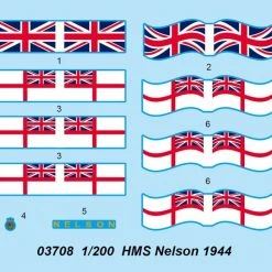 03708 | Trumpeter 1/200 HMS Nelson 1944 Battleship Plastic Model Kit -Outlet Crafted Scale Store TRU 03708 53 1200x800 1