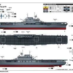 03712 | Trumpeter 1/200 USS Enterprise CV-6 Scaled Plastic Model Kit -Outlet Crafted Scale Store TRU 03712 03 1200x800 1