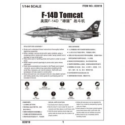 03919 | Trumpeter 1/144 F-14D Tomcat Fighter Jet Scaled Plastic Model Kit -Outlet Crafted Scale Store TRU 03919 55 1200x800 1