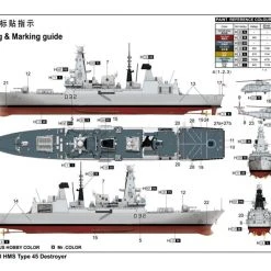 04550 | Trumpeter 1/350 HMS Type 45 Destroyer Plastic Model Kit -Outlet Crafted Scale Store TRU 04550 07 1200x800 1