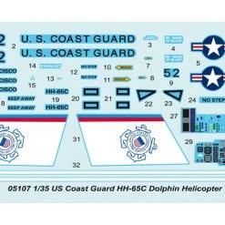 05107 | Trumpeter 1/35 US Coast Guard HH-65C Dolphin Helicopter Scaled Plastic Model Kit -Outlet Crafted Scale Store TRU 05107 62 1200x800 1