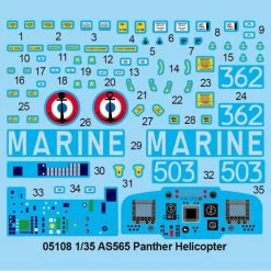 05108 | Trumpeter 1/35 AS565 Panther Helicopter Scaled Plastic Model Kit -Outlet Crafted Scale Store TRU 05108 53 1200x800 1