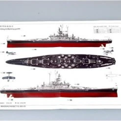 05306 | Trumpeter 1/350 USS Massachusetts BB-59 Battleship Plastic Model Kit -Outlet Crafted Scale Store TRU 05306 53 1200x800 1