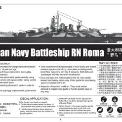 05318 | Trumpeter 1/350 Italian RN Roma Navy Battleship Plastic Model Kit -Outlet Crafted Scale Store TRU 05318 53 1200x800 1