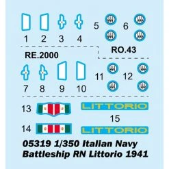 05319 | Trumpeter 1/350 Italian RN Littorio 1941 Battleship Scaled Plastic Model Kit -Outlet Crafted Scale Store TRU 05319 03 1200x800 1