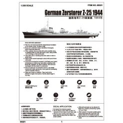 05321 | Trumpeter 1/350 German Zerstorer Z-25 1944 Destroyer Plastic Mod Kit -Outlet Crafted Scale Store TRU 05321 54 1200x800 1
