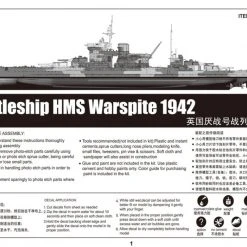 05325 | Trumpeter 1/350 HMS Warspite 1942 Battleship Plastic Model Kit -Outlet Crafted Scale Store TRU 05325 04 1200x800 1