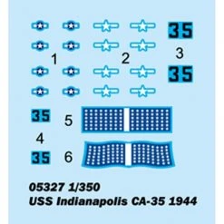 05327 | Trumpeter 1/350 USS Induanapolis CA-35 1944 Heavy Cruiser Plastic Model Kit -Outlet Crafted Scale Store TRU 05327 03 1200x800 1