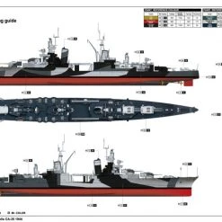05327 | Trumpeter 1/350 USS Induanapolis CA-35 1944 Heavy Cruiser Plastic Model Kit -Outlet Crafted Scale Store TRU 05327 04 1200x800 1