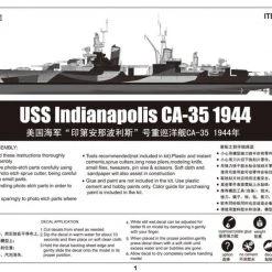 05327 | Trumpeter 1/350 USS Induanapolis CA-35 1944 Heavy Cruiser Plastic Model Kit -Outlet Crafted Scale Store TRU 05327 05 1200x800 1