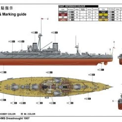 05328 | Trumpeter 1/350 HMS Dreadnought 1907 Battleship Plastic Model Kit -Outlet Crafted Scale Store TRU 05328 54 1200x800 1