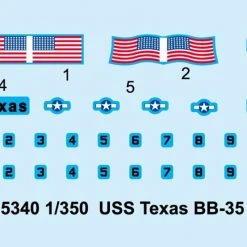 05340 | Trumpeter 1/350 USS Texas BB-35 Battleship Plastic Model Kit -Outlet Crafted Scale Store TRU 05340 58 1200x800 1