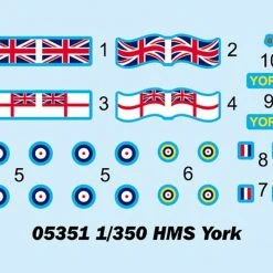 05351 | Trumpeter 1/350 HMS York Heavy Cruiser Plastic Model Kit -Outlet Crafted Scale Store TRU 05351 03 1200x800 1