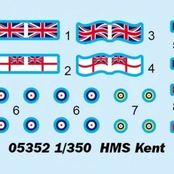 05352 | Trumpeter 1/350 HMS Kent Frigate Plastic Model Kit -Outlet Crafted Scale Store TRU 05352 09 1200x800 1