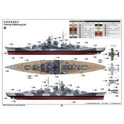 05359 | Trumpeter 1/350 German Tirpitz Battleship Scaled Plastic Model Kit -Outlet Crafted Scale Store TRU 05359 09 1200x800 1