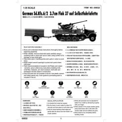 05532 | Trumpeter 1/35 German 3.7cm Flak 37 Auf Selbstfahrlafette (Sd.Kfz.6/2) Self-Propelled Anti-Aircraft Gun Scaled Plastic Model Kit -Outlet Crafted Scale Store TRU 05532 04 1200x800 1
