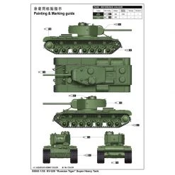 05553 | Trumpeter 1/35 Russian Tiger KV-220 Super Heavy Tank Vehicle Scaled Plastic Model Kit -Outlet Crafted Scale Store TRU 05553 68 1200x800 1