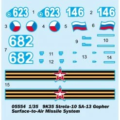 05554 | Trumpeter 1/35 9K35 Strela-10 SA-13 Gopher Surface To Air Missile System Scaled Plastic Model Kit -Outlet Crafted Scale Store TRU 05554 52 1200x800 1