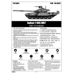 05561 | Trumpeter 1/35 Indian T-90S Main Battle Tank Scaled Plastic Model Kit -Outlet Crafted Scale Store TRU 05561 57 1200x800 1