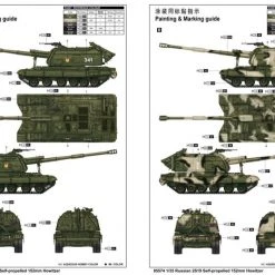 05574 | Trumpeter 1/35 Russian 2S19 152mm Self-Propelled Gun Scaled Plastic Model Kit -Outlet Crafted Scale Store TRU 05574 58 1200x800 1