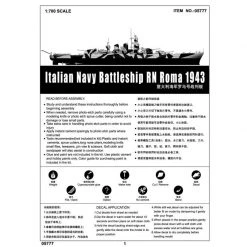 05777 | Trumpeter 1/700 Italian RN Roma 1943 Battleship Plastic Model Kit -Outlet Crafted Scale Store TRU 05777 68 1200x800 1