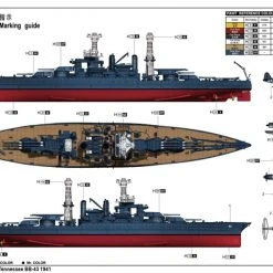 05781 | Trumpeter 1/700 USS Tennessee BB-43 1941 Battleship Plastic Model Kit -Outlet Crafted Scale Store TRU 05781 54 1200x800 1