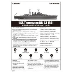 05781 | Trumpeter 1/700 USS Tennessee BB-43 1941 Battleship Plastic Model Kit -Outlet Crafted Scale Store TRU 05781 59 1200x800 1