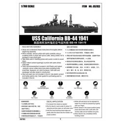 05783 | Trumpeter 1/700 USS California BB-44 1941 Battleship Plastic Model Kit -Outlet Crafted Scale Store TRU 05783 54 1200x800 1