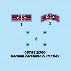 05788 | Trumpeter 1/700 German Zerstorer Z-30 1942 Destroyer Plastic Model Kit -Outlet Crafted Scale Store TRU 05788 59 1200x800 1