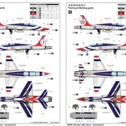 05809 | Trumpeter 1/48 US T-38A Talon Thunderbird Trainer Jet Scaled Plastic Model Kit -Outlet Crafted Scale Store TRU 05809 53 1200x800 1