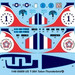 05809 | Trumpeter 1/48 US T-38A Talon Thunderbird Trainer Jet Scaled Plastic Model Kit -Outlet Crafted Scale Store TRU 05809 55 1200x800 1