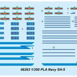 06263 | Trumpeter 1/350 PLA Navy SH-5 Aircraft Sets (6Pcs) For Aircraft Carrier Scaled Plastic Model Kit -Outlet Crafted Scale Store TRU 06263 54 1200x800 1