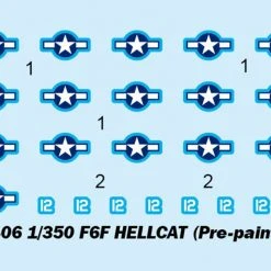 06406 | Trumpeter 1/350 F6F Hellcat Fighter (Pre-Painted) Aircraft Sets (4Pcs) Scaled Plastic Model Kit -Outlet Crafted Scale Store TRU 06406 02 1200x800 1