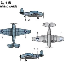 06408 | Trumpeter 1/350 TBF Avenger Bomber (Pre-Painted) Aircraft Sets (4Pcs) Scaled Plastic Model Kit -Outlet Crafted Scale Store TRU 06408 03 1200x800 1