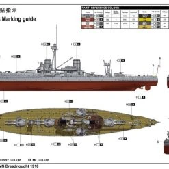 06704 | Trumpeter 1/700 HMS Dreadnought 1907 Battleship Plastic Model Kit -Outlet Crafted Scale Store TRU 06704 63 1200x800 1